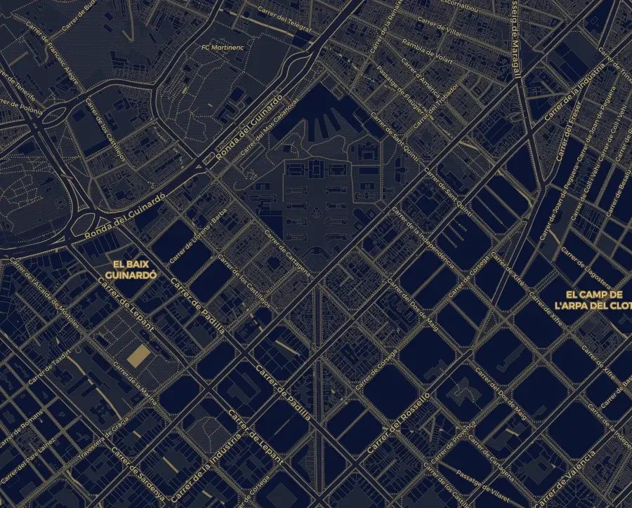 Plano de situación del Recinto Modernista de Sant Pau